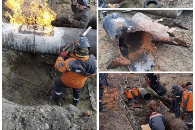 "Харківмісьгазу" вдалося локалізувати пожежу і відновили частину газопроводу діаметром 720 мм.