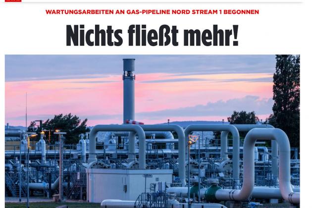 З ранку понеділка російський газ більше не надходить  «Північним потоком» до Німеччини.