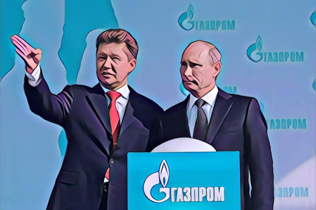 Видобуток газу в  “Газпрому” обвалився на 20%, а експорт на 45%
