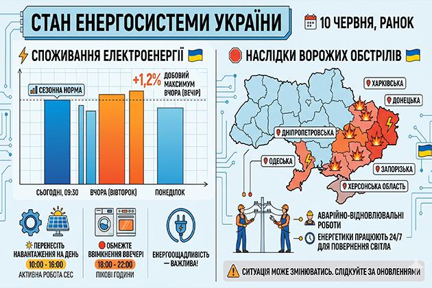 Power System Status: Ukrainians Urged to Shift Electricity Usage to Daytime Hours Amid Rising Evening Peak